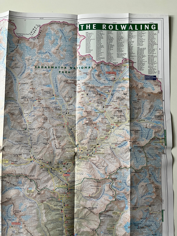 Rolwaling Tesi Lapcha  Tsho Rolpa Lake - Gaurishankar Conservation Area  Trekking Map 500 Series 1125,000  Comprehensive Trekking Map  NE512  Himalayan Map House (9789993323273)