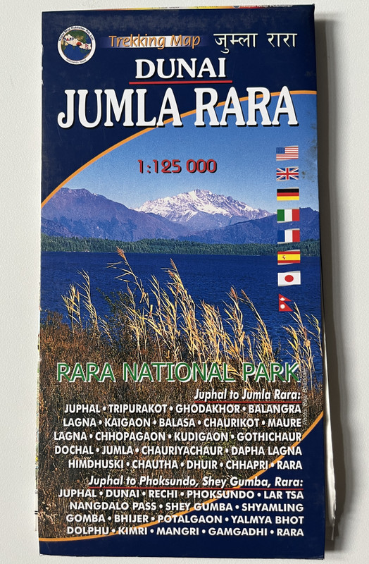 DUNAI JUMLA RARA  1125 000  PAPA NATIONAL PARK  Trekking Map  जुम्ला रारा  Nepal Map Publisher Pvt. Ltd. (9789937818070)