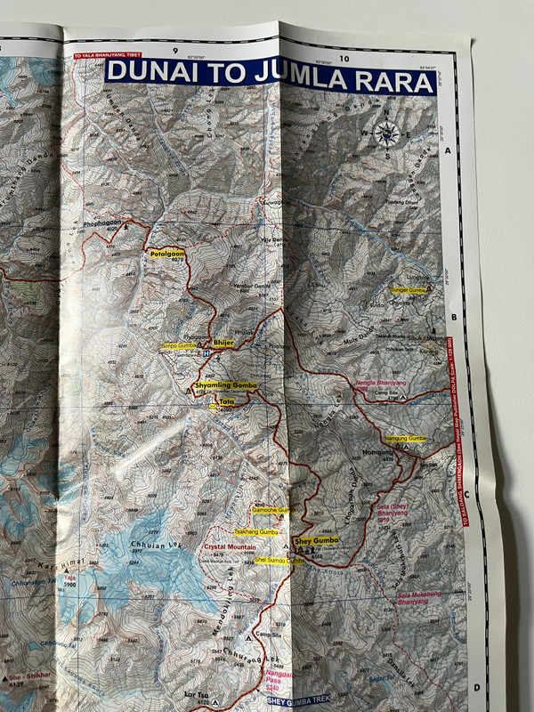 DUNAI JUMLA RARA  1125 000  PAPA NATIONAL PARK  Trekking Map  जुम्ला रारा  Nepal Map Publisher Pvt. Ltd. (9789937818070)