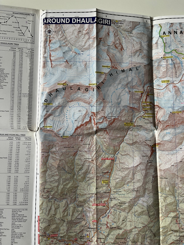 Around Dhaulagiri - French & Dhampus Pass  KALI GANDAKI & MYAGDI RIVER  1 85 000  Latest and Updated Trekking Map  धौलागिरी  Nepal Map Publisher Pvt. Ltd. (9789937810975)