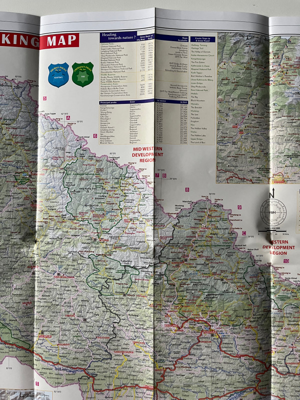 Nepal Road Distances Trekking Routes. National Parks Introduction of Major Places  Trekking Map 700 Series 1950,000  N701  NEPA MAPS FOR EXTREME SOFT TREKKING AND CLIMBING  Topographic Trekking & Planning Guide Map (9789993323372)