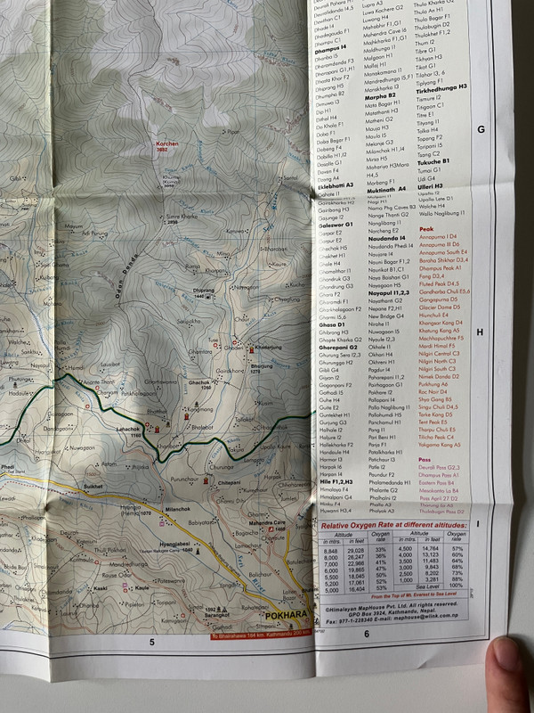 Pokhara to Muktinath to Jomsom / 1:80 000 / The Kali Gandaki Trail / NEPA MAPS FOR EXTREME-SOFT TREKKING AND CLIMBING / JHARKOT, MUSTANG 3550m./11647ft / Himalayan MapHouse (9799993323128)