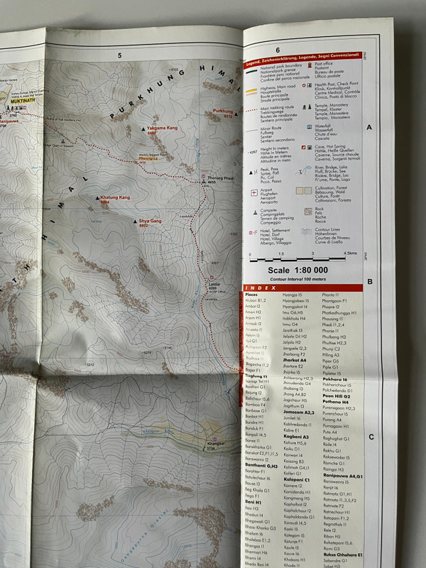 Pokhara to Muktinath to Jomsom / 1:80 000 / The Kali Gandaki Trail / NEPA MAPS FOR EXTREME-SOFT TREKKING AND CLIMBING / JHARKOT, MUSTANG 3550m./11647ft / Himalayan MapHouse (9799993323128)