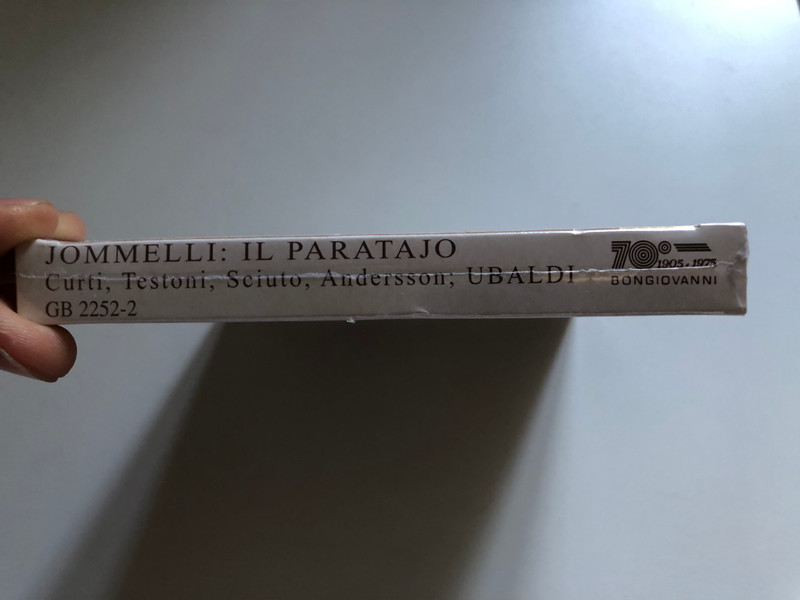 Niccolò Jommelli: Il Paratajo - Cristina Curti, Silvia Testoni, Maurizio Sciuto, Thomas Anderson, Orchestra Opera Barga, Giorgio Ubaldi / Bongiovanni Audio CD 1999 / GB 2252-2