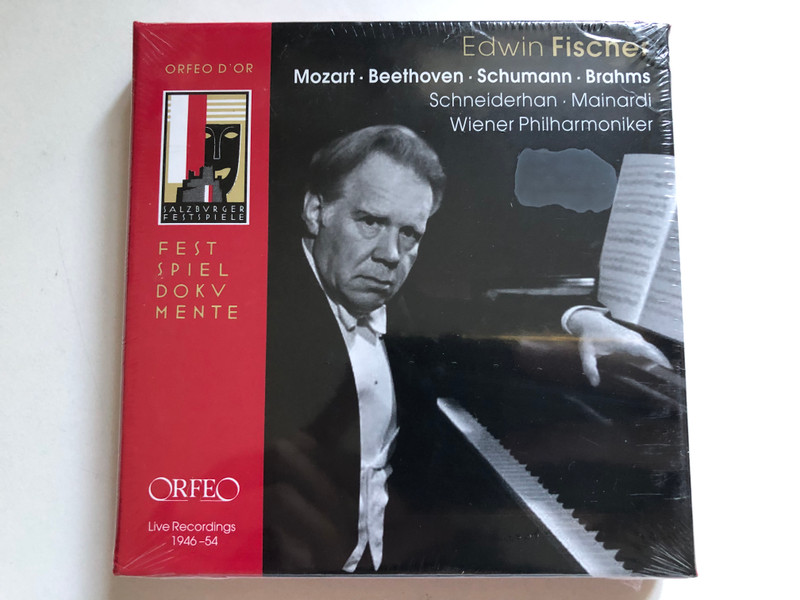 Edwin Fischer - Mozart; Beethoven; Schumann; Brahms - Schneiderhan, Mainardi, Wiener Philharmoniker / Live Recordings 1946-54 / Orfeo 4x Audio CD, Box Set, Mono 2010 / C 823 104 L
