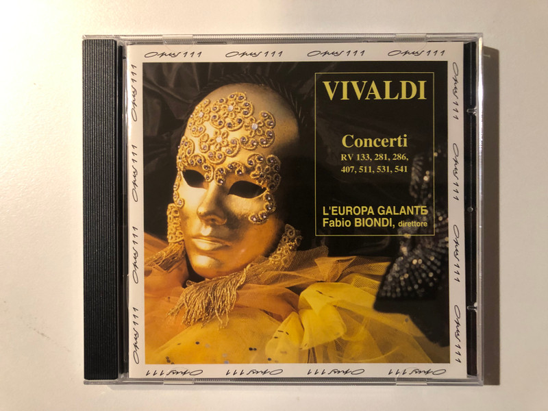 Vivaldi - Concerti RV 133, 281, 286, 407, 511, 531, 541 - L'Europa Galante, Fabio Biondi (direttore) / Opus 111 Audio CD 1993 / OPS 30-86