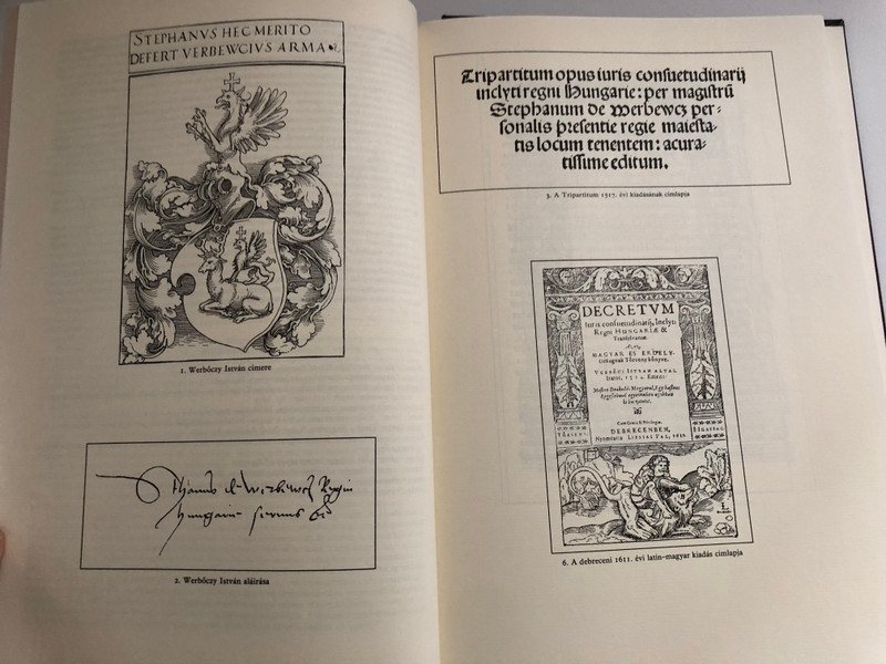 MAGYAR DECRET VM  Csorba Csaba Magyar decretum, kit Weres Balás a deákból, tudni illik a Werbőczy István Decretomából, melyet tripartitomnak neveznek  Magyarra fordított  Miskolc, 1991  Hardcover