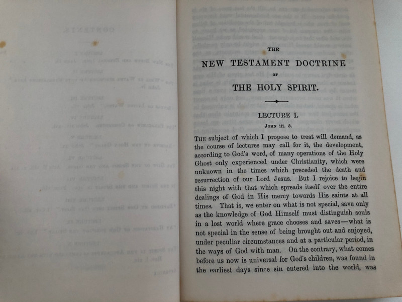 LECTURES on the NEW TESTAMENT DOCTRINE of THE HOLY SPIRIT  Author William KELLY  BIBLE TRUTH PUBLISHERS  Paperback
