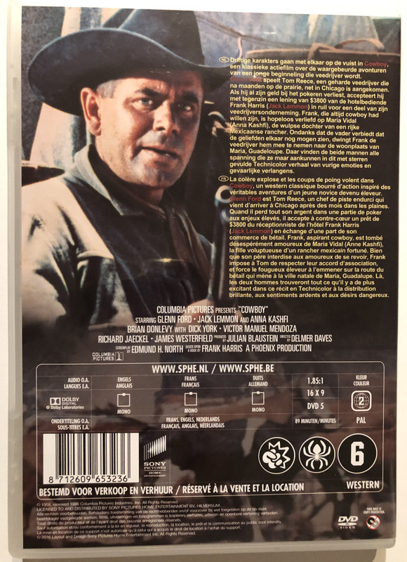 COWBOY  WESTERN CLASSICS  GLENN FORD, JACK LEMMON  DVD Video (8712609653236)