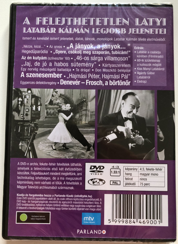 A FELEJTHETETLEN LATYL  LATABÁR KÁLMÁN legjobb jelenetei  NEVETÉS ÉS NOSZTALGIA  PARLANDO  DVD Video (5999884469001)