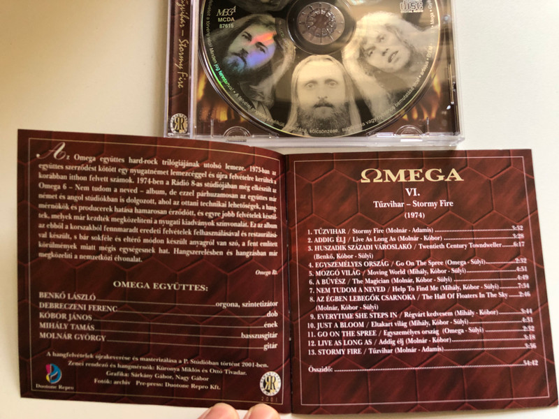 Omega – Tűzvihar = Stormy Fire / Mega Audio CD 2001 / MCDA 87615 