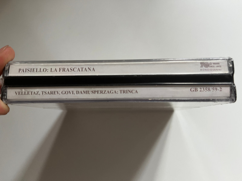 Paisiello: La Frascatana - Velletaz, Sperzaga, Calvano Forte, Tsarev, Dami, Diakoff, Govi, Orchestre De Chambre De Genève, Franco Trinca / Bongiovanni 2x Audio CD 2004 / GB 2358/59-2