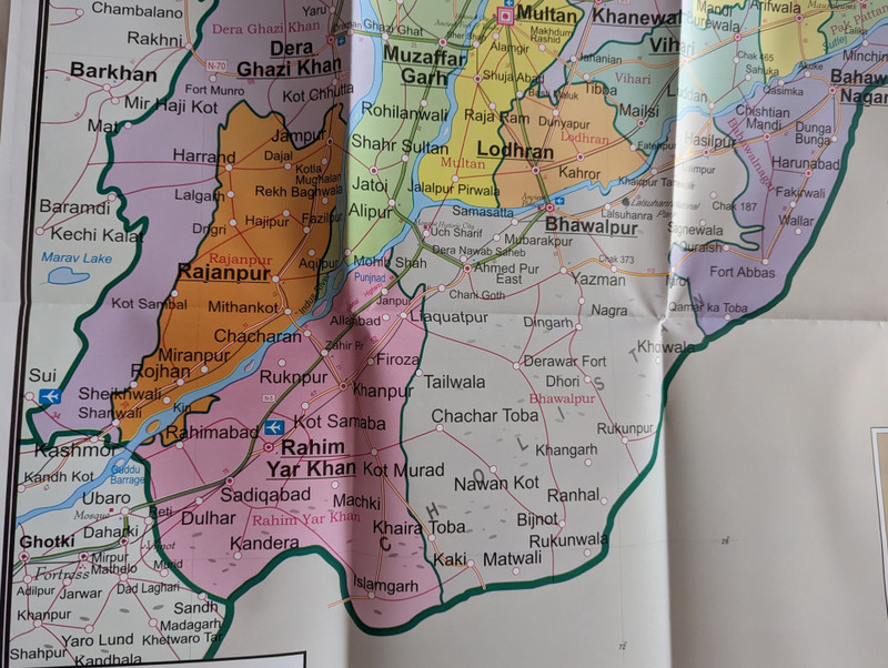 Map of Province PUNJAB  HAQQI BROTHERS  Paperback (9789695310137)