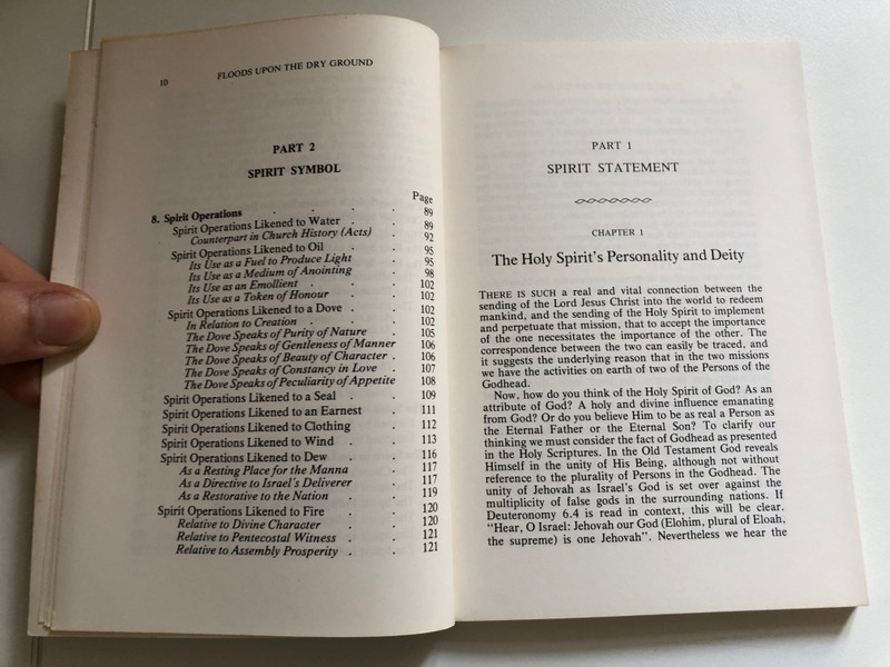 Floods upon the Dry Ground THE PERSON AND WORK OF THE HOLY SPIRIT by the late Samuel Jardine  Giving foundation and understanding to the progressive move of the Holy Spirit in the earth  Printed by Hammett & Co. (Taunton) Ltd., Taunton