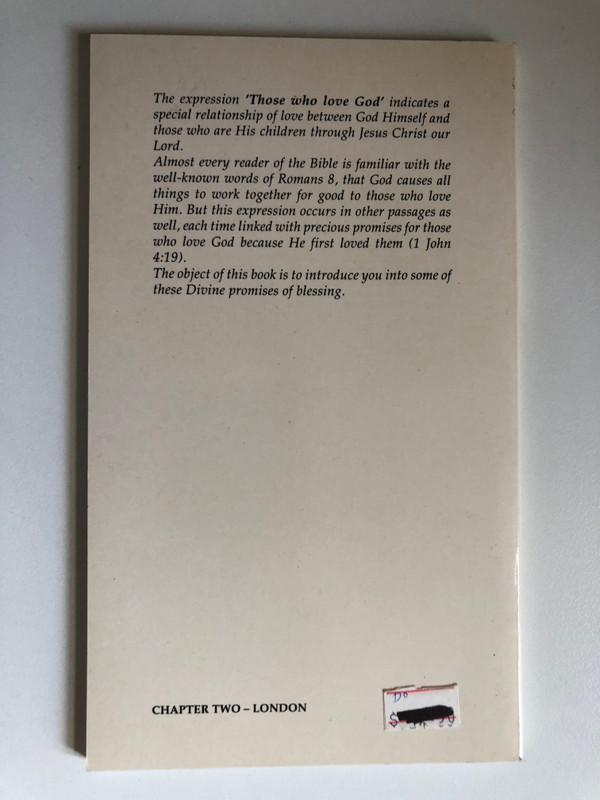 Those Who Love God by Hugo Bouter / Some of Divine promises of blessing / Publisher: Chapter Two (1853070084)