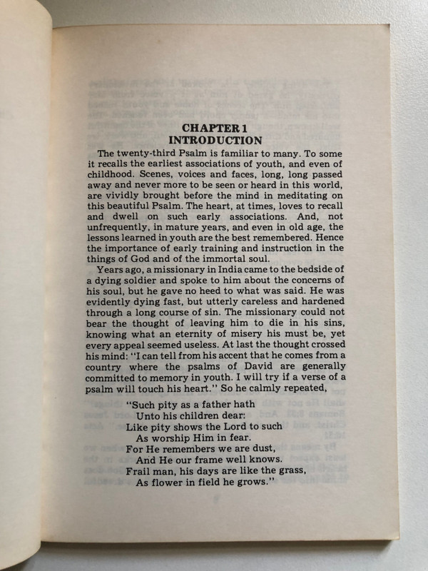 Meditations on the Twenty-Third Psalm by Andrew Miller  Published by BIBLE LIGHT PUBLISHERS  Printed by Permission of Christian Book Room Fourth Edition, 1985 (Andrewmiller)