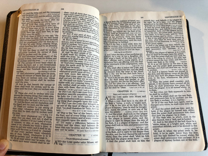 The Open Bible Edition - HOLY BIBLE KJV  Containing the Old and New Testaments  Authorized King James Version  Red Letter Edition with Index  THOMAS NELSON, PUBLISHERS 1975  Leather Black Cover