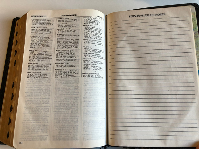 The Open Bible Edition - HOLY BIBLE KJV  Containing the Old and New Testaments  Authorized King James Version  Red Letter Edition with Index  THOMAS NELSON, PUBLISHERS 1975  Leather Black Cover