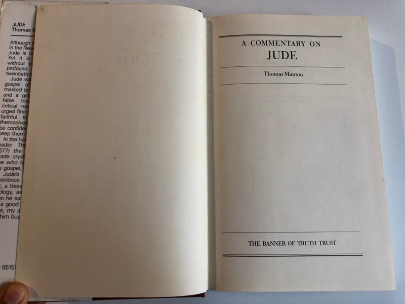 JUDE - THOMAS MANTON  THE GENEVA SERIES OF COMMENTARIES  Banner of Truth, 1958  Hardcover (0851515533)