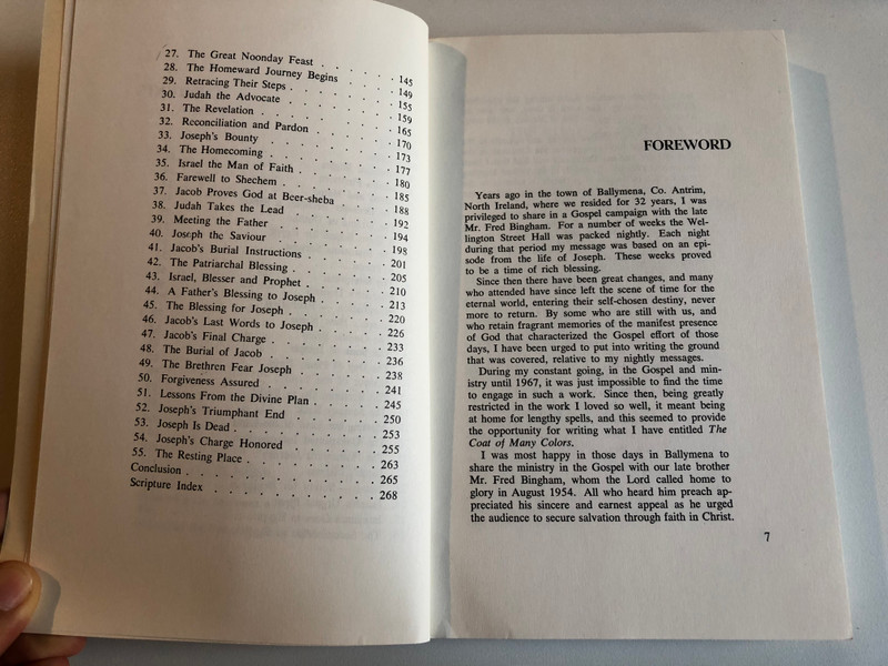 The Coat of Many Colors A Devotional Study of the Life of Joseph  FULL OF MATERIAL FOR TEACHER & STUDENT  Gospel Folio Press, 1971  Paperback
