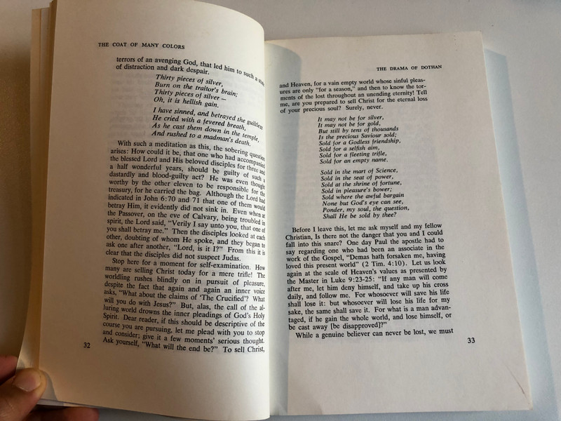 The Coat of Many Colors A Devotional Study of the Life of Joseph  FULL OF MATERIAL FOR TEACHER & STUDENT  Gospel Folio Press, 1971  Paperback