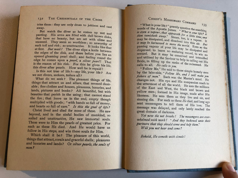THE CREDENTIALS OF THE CROSS The Amazing Event of Jesus Christ and Him Crucified  By NORTHCOTE DECK  Blue Hardcover with Impression