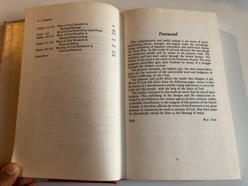 ANALYTICAL STUDIES IN THE PSALMS  By Arthur G. Clarke  Foreword by W.E. Vine  Preface by Warren W. Wiersbe  Kregel Pubns, 1979  Hardcover (0825423228)