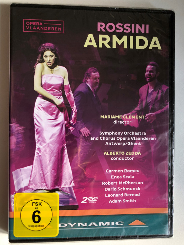 Rossini: Armida 2 DVD Set / Music Drama in Three Acts / Libretto by GIOVANNI SCHMIDT / Based on the poem "Jerusalem Delivered" / Symphony Orchestra and Chorus Opera Vlaanderen Antwerp-Ghent Conductor: Alberto Zedda Chorus Master: Jan Schweiger / DVD (8007144377632)