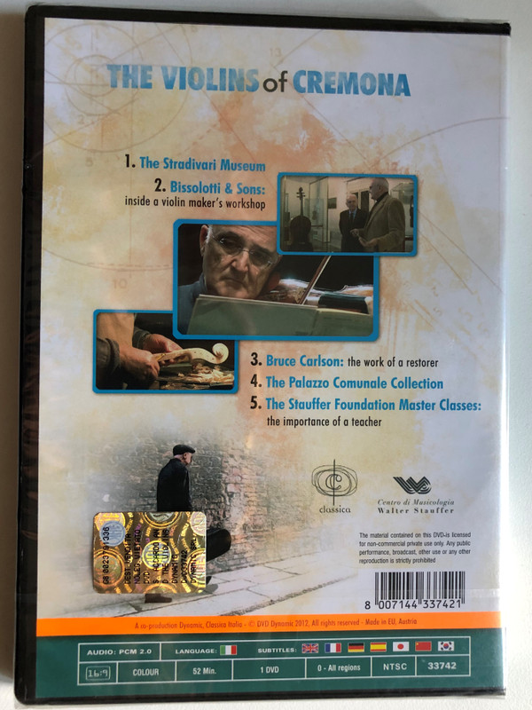 The Violins of Cremona / A TOUR WITH SALVATORE ACCARDO / Accademia Walter Stauffer Cremona / ORIGINAL DVD RECORDING DYNAMIC / DVD (8007144337421)