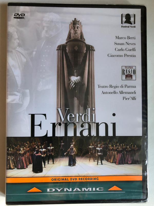 Verdi: Ernani / Lyrical drama in four parts - Libretto by Francesco Maria Piave / ORCHESTRA AND CHORUS OF TEATRO REGIO DI PARMA / Conductor: Antonello Allemandi / Chorus master: Martino Faggiani / DVD (8007144334963)
