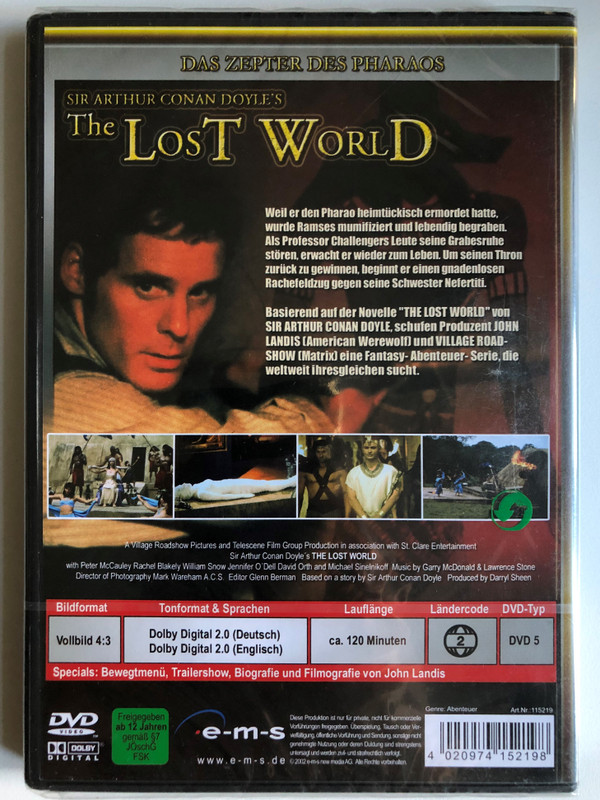 Sir Arthur Conan Doyle's The Lost World Stories 1  Das Zepter des Pharaos - German Release  Language German and English  DVD Video (4020974152198)