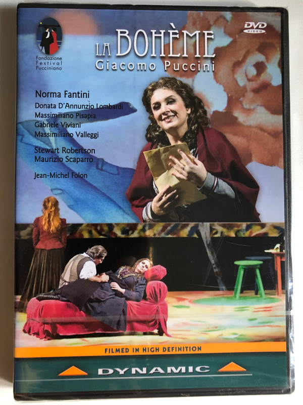 Puccini: Boheme / Dramma Lirico in four paintings from Scenes Libretto by Luigi Illica and Giuseppe Giacosa / Orchestra and Chorus of Festival Puccini Conductor: Stewart Robertson Chorus master: Francesca Tosi / DVD (8007144335649)