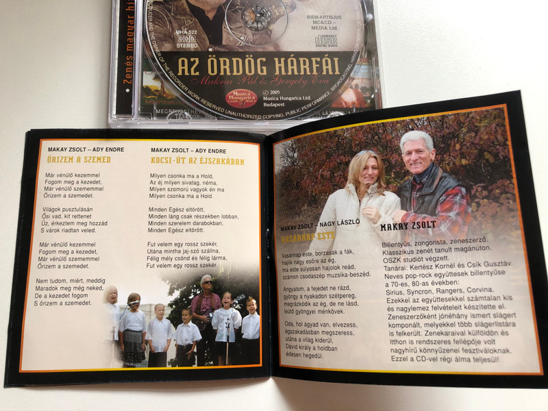 Az Ordog Harfai - Makrai Pal es Gergely Eva / Zenes magyar hitvallasok / Musica Hungarica Audio CD 2005 / MHA 522 (5998654115223) 