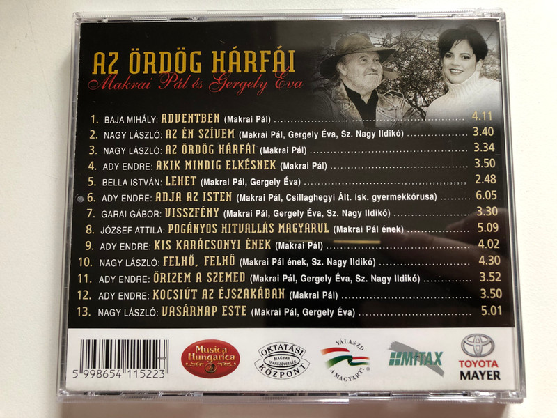 Az Ordog Harfai - Makrai Pal es Gergely Eva / Zenes magyar hitvallasok / Musica Hungarica Audio CD 2005 / MHA 522
