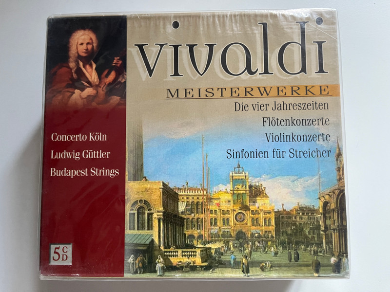 Vivaldi: Meisterwerke - Die vier Jahreszeiten; Flotenkonzerte; Violinkonzerte; Sinfonien fur Streicher / Concerto Koln, Ludwig Guttler, Budapest Strings / Capriccio 5x Audio CD, Box Set 2004 / 49 397