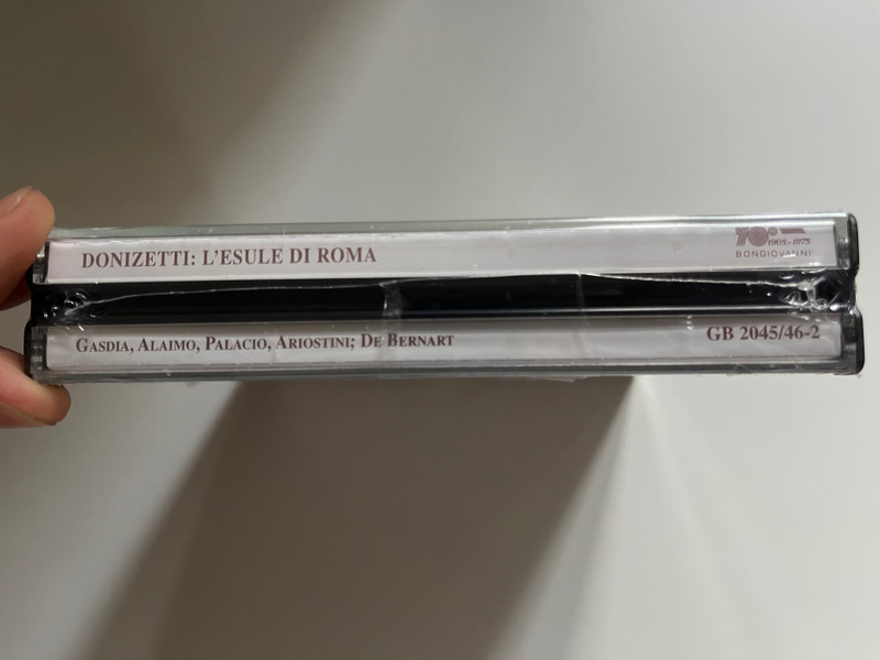 Donizetti: L'esule Di Roma - Gasdia, Alaimo, Palacio, Ariostini, Molina, Di Benedetto, Orchestra Sinfonica Di Piacenza, Coro Dell Opera Giocosa, Massimo De Bernart / Bongiovanni 700 2x Audio CD 1987 / GB 2045/46-2