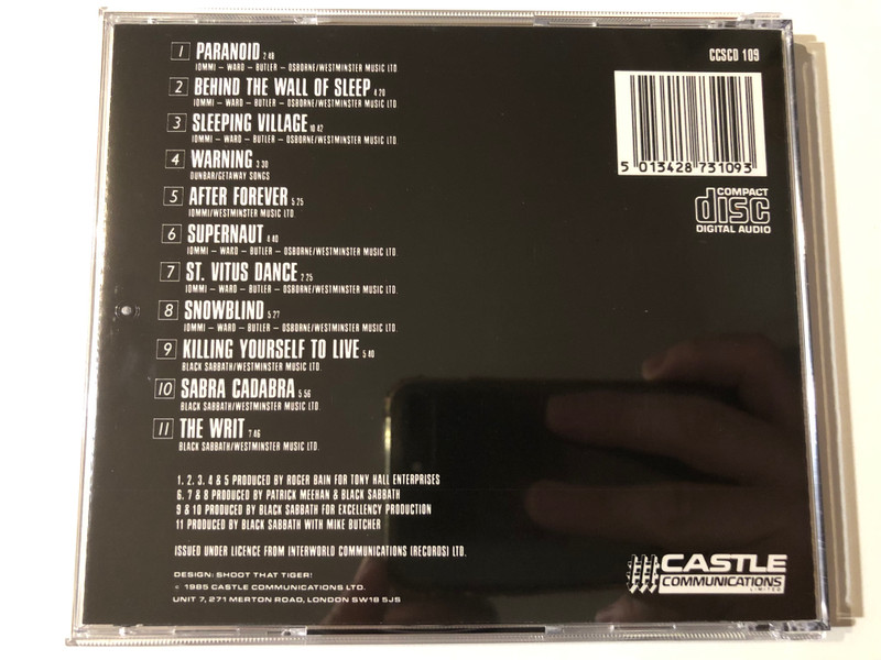 Black Sabbath – The Sabbath Collection / Castle Communications Audio CD 1985 / CCSCD 109