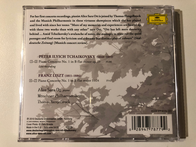 Alice Sata Ott - Tchaikovsky, Liszt: First Piano Concertos - Münchner Philharmoniker, Thomas Hengelbrock / Deutsche Grammophon Audio CD 2010 / 477 8779