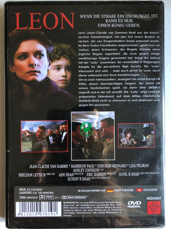VAN DAMME IST LEON  EHRE ODER RACHE ER HAT KEINE WAHL.  UNGESCHNITTENE VERSION!  DVD Video (40120199781911)