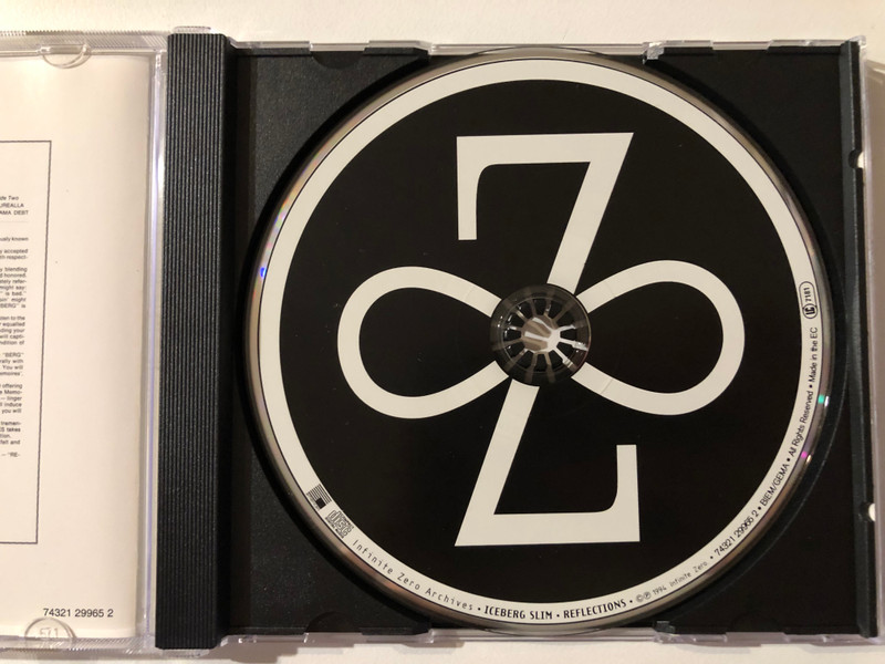 Iceberg Slim – Reflections / Infinite Zero Archive / Infinite Zero Audio CD 1994 / 74321 29965 2