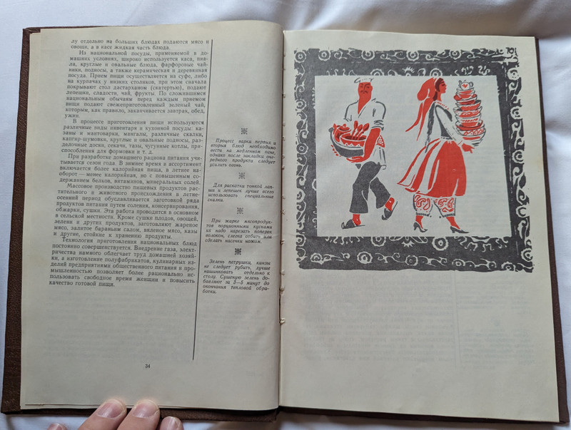 Таджикские национальные блюда (Tajik national dishes) / Authors: S. Aminov, A. Vanukevich, S. S. Aminov / Second edition, enlarged and revised / Dushanbe Publishing house "Irfon" 1988 (2000000341323)