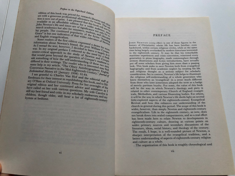 John Newton and the English Evangelical Tradition: Between the Conversions of Wesley and Wilberforce / D. Bruce Hindmarsh / Wm. B. Eerdmans-Lightning Source, 2001 / Paperback (9780802847416)