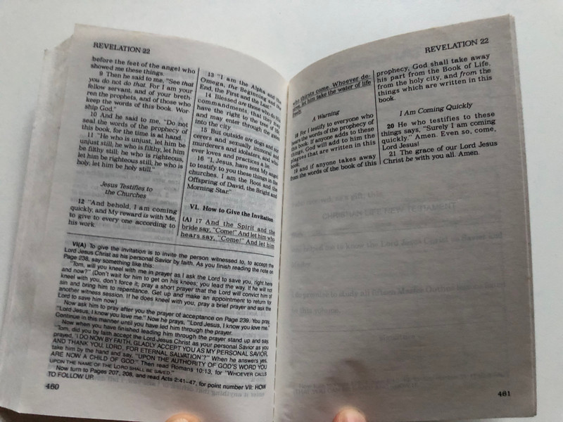 Christian Life New Testament With Master Outlines And Study Notes  The New King James Version  THOMAS NELSON PUBLISHERS  Paperback (Nelson 180B)