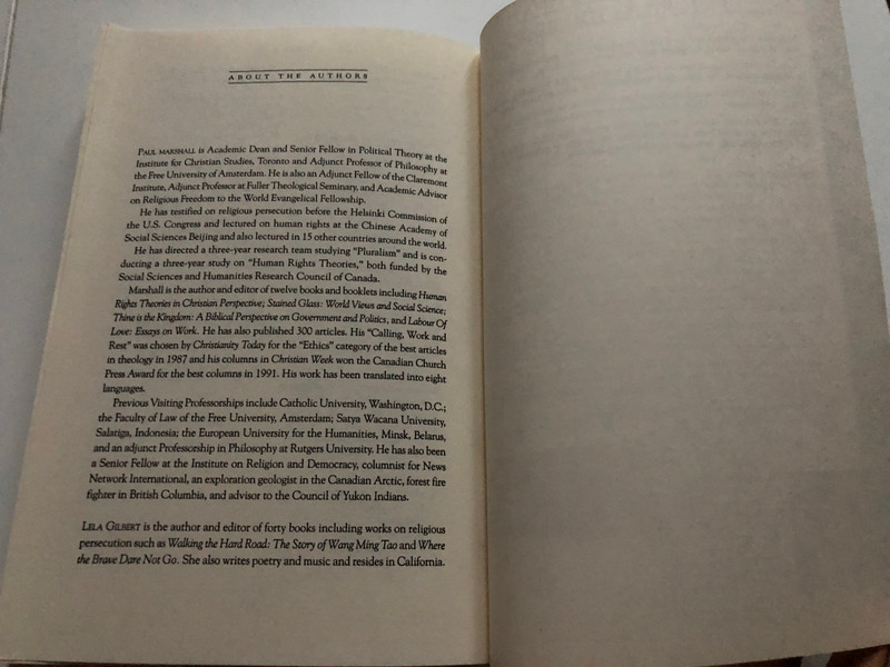 Their Blood Cries Out / The Worldwide Tragedy of Modern Christians Who Are Dying for Their Faith / Authors: Paul Marshall, Lela Gilbert / W Pub Group, 1997 / Paperback (9780849940200)