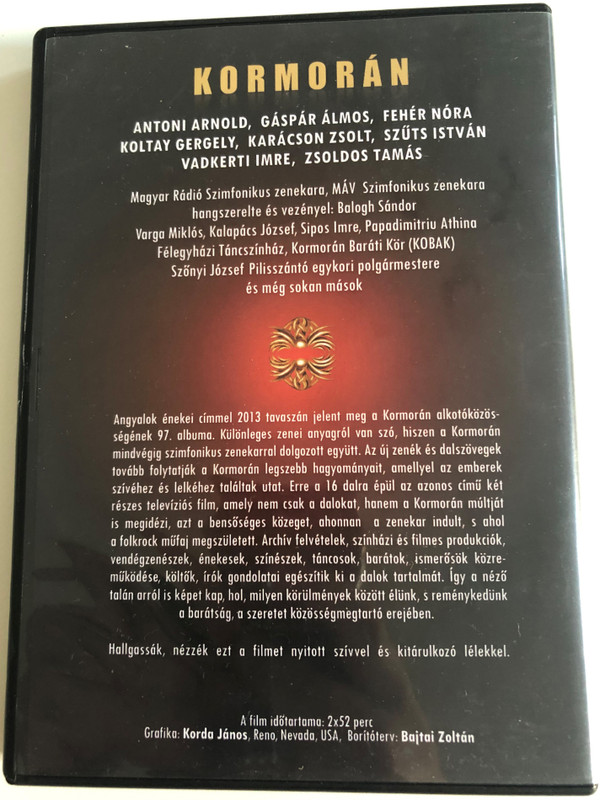 Kormorán – Angyalok Énekei  Arranged and conducted by the Magyar Rádió Symphony Orchestra  Dance Theater Papadimitriu  Kormorán Friends Circle (KOBAK) József Szőnyi  DVD (kormoran)