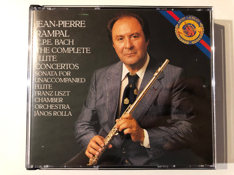 Jean-Pierre Rampal - C.P.E. Bach: The Complete Flute Concertos, Sonata For Unaccompanied Flute - Franz Liszt Chamber Orchestra, János Rolla / Artist Laureate / CBS Masterworks 2x Audio CD 1989 / M2K 44690