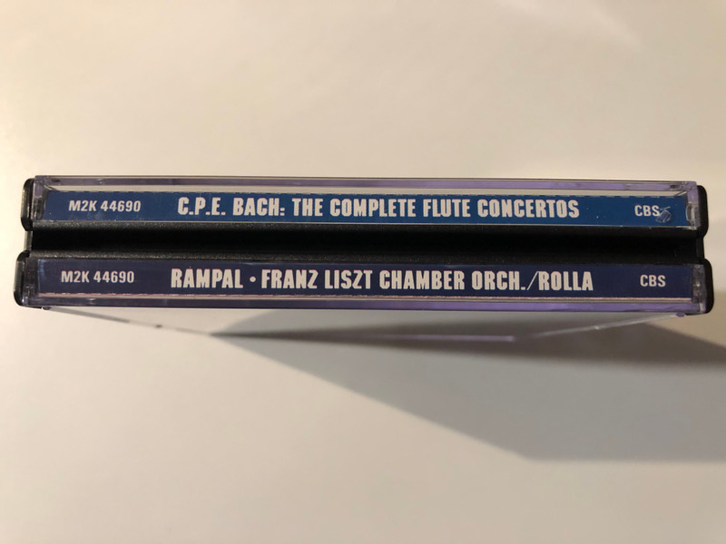 Jean-Pierre Rampal - C.P.E. Bach: The Complete Flute Concertos, Sonata For Unaccompanied Flute - Franz Liszt Chamber Orchestra, János Rolla / Artist Laureate / CBS Masterworks 2x Audio CD 1989 / M2K 44690