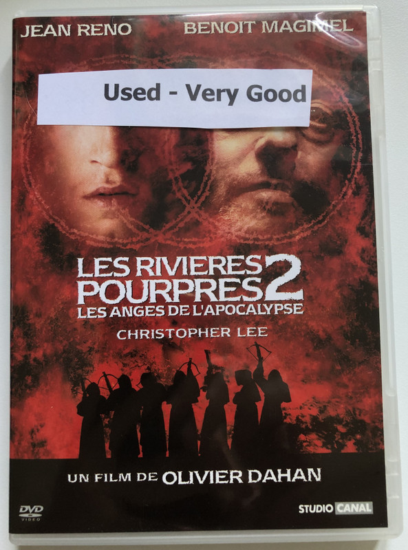 Les Rivières pourpres 2 LES ANGES DE L'APOCALYPSE  CHRISTOPHER LEE  UN FILM DE OLIVIER DAHAN  JEAN RENO, BENOIT MAGIMEL  STUDIO CANAL  DVD Video (5050582235173)
