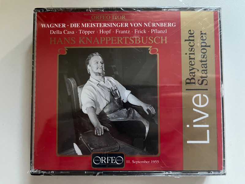 Wagner: Die Meistersinger Von Nürnberg - Della Casa, Töpper, Hopf, Frantz, Frick, Pflanzl, Hans Knappertsbusch / Orfeo D'Or, Bayerische Staatsoper Live / Orfeo 4x Audio CD, Mono 1997 / C 462 974 L