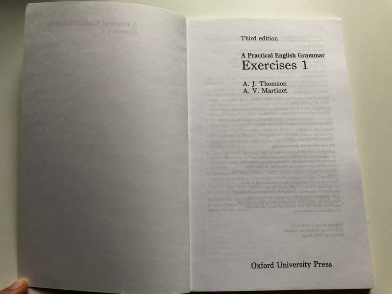 Practical English Grammar: Exercises 1 / By: A. J. Thomson and A.V. Martinet / Third edition / LOW-PRICED EDITION / Oxford University Press, 1986 / Paperback (9780194313490)